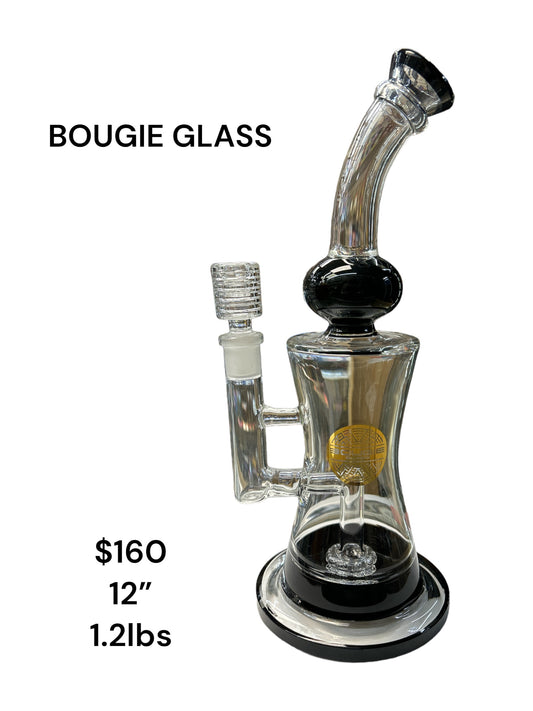 12” BOUGIE GLASS water pipe