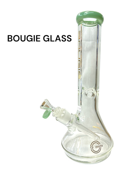 Tall 12 1/2” BOUGIE GLASS clear water pipe